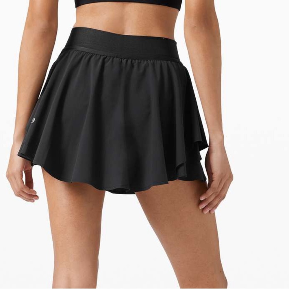 Lululemon Court Rival High Rise Skirt Black Size 10 - Picture 4 of 10